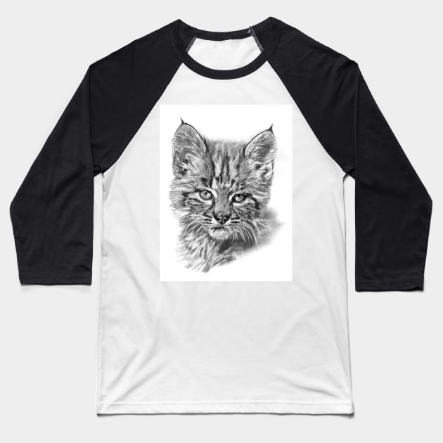 BOBCAT KITTEN - Big Cat Cubs Baseball T-Shirt by allthumbs